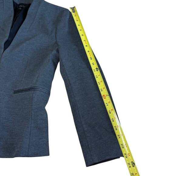 J Crew Going Out Blazer in Stretch Twill Open Front Jacket Gray 12 Academia Prep - Picture 11 of 13